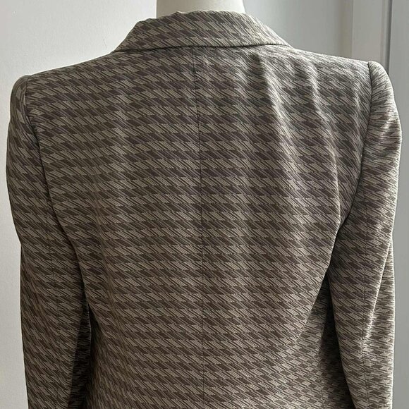 Giorgio Armani Taupe Geometric-Jacquard Linen Blend Blazer – IT 44 - US 8 - Picture 8 of 13
